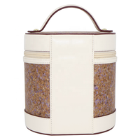 Sac à main rigide personnalisé ODM avec fermeture éclair, en cuir végétal naturel pressé à chaud, écologique, pour femme, usage quotidien, améliorable