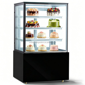 Vitrine Réfrigérée pour Gâteaux avec Refroidissement par Air, Vitrine en Verre avec Unité de Refroidissement à Eau Froide, Réfrigérateur Commercial - Product Image 4