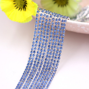 Chaîne de strass en forme de D, pierres en strass, garniture en verre, cristal AB, chaîne à clips pour la fabrication de bijoux, couture sur pierre à griffes - Product Image 4