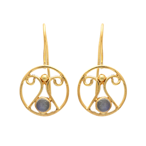 Pendientes colgantes de piedra lunar, Pendientes colgantes hechos a mano de plata esterlina con piedra lunar arcoíris, pendientes de piedra lunar a la venta - Product Image 1