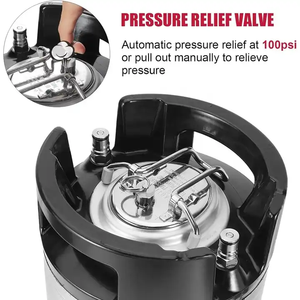 10L/19L Barril de cerveza Barril Corny Barril de acero inoxidable 304 Barril de Soda Mango de goma Cubo Cerradura de bola Estilo <span class=keywords><strong>Cornelius</strong></span> - Product Image 5