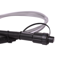 Cable de Conexión Monomodo de Fábrica 2*5.0mm Gris MINI SC APC-MINI SC APC 1F FTTH, Cable de Bajada de 75M, Impermeable IP68