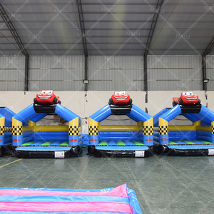 Coche de carreras Castillo hinchable Niños Jumper Bouncer Pequeña Casa de rebote de salto inflable Comercial Blue Jumper para alquiler de fiesta - Product Image 4