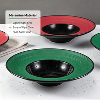 Assiettes de service en mélamine non toxique, style japonais, vaisselle haut de gamme en résine pour hôtels et restaurants, assiettes recouvertes de paille