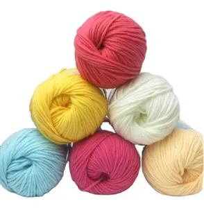Wholesale soft roving 5 ply milk cotton yarn knitting crochet yarn for scarves