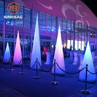 Tissu Oxford cônes gonflables pilier publicité décoration lumière LED colonne gonflable pour événement décor de fête de mariage