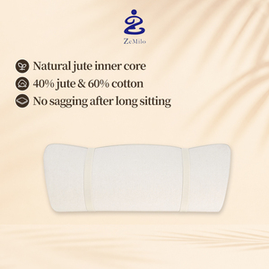 <span class=keywords><strong>Coussin</strong></span> <span class=keywords><strong>de</strong></span> méditation portable en coton naturel en forme <span class=keywords><strong>de</strong></span> croissant avec une inclinaison <span class=keywords><strong>de</strong></span> 15 degrés pour la pratique du yoga en studio - Product Image 1