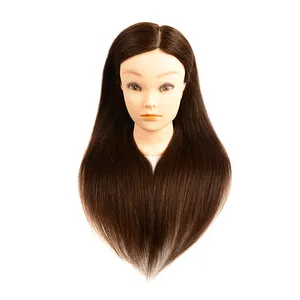 Barber Training Head 100% Human Hair African American Salon Practice Hairdresser Training Head Mannequin Dummy Doll Head