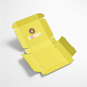 Wholesale High-End <strong>Custom</strong> <strong>Printed</strong> <strong>Donut</strong> <strong>Box</strong> Packaging <strong>Custom</strong> <strong>Printed</strong> Food Doughnut Folded <strong>Boxes</strong> With Embossing Matt Lamination - Product Image 2