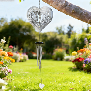 Design creativo rotante cortile e balcone romantico <span class=keywords><strong>cuore</strong></span> a forma di carillon <span class=keywords><strong>del</strong></span> vento decorazione da giardino all'aperto - Product Image 6