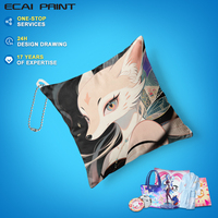 Porte-clés en peluche personnalisé, mignon, dessin animé, porte-clés doux, porte-clés personnalisé, mini Dakimakura, porte-clés en peluche d'anime