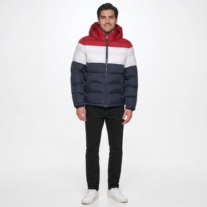 OEM Customized Winter <b>Canvas</b> Puffer <b>Jacket</b> <b>for</b> <b>Men</b> Stand Collar Front Logo Quick Dry & Breathable High Quality Padded Coat - Product Image 1