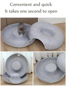 Fábrica caliente nueva moda diseñada elegante buena calidad oculta transpirable duradero Donut gato túnel cama con cremallera - Product Image 6