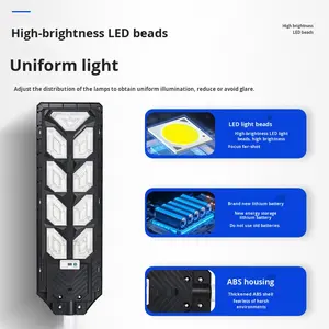 Farola solar LED de alta potencia, luz de jardín integrada, <span class=keywords><strong>cuerpo</strong></span> laminado ABS de inducción de <span class=keywords><strong>cuerpo</strong></span> <span class=keywords><strong>humano</strong></span> para uso doméstico al aire libre - Product Image 3