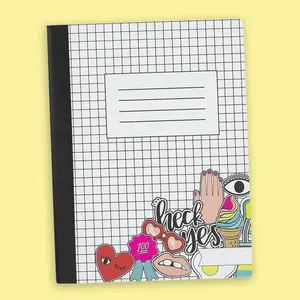 Custom 100 Sheets School Student Exercise Composition Book College Ruled Subject Notebook