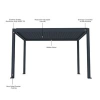 Nouvelle Pergola de Jardin et Balcon 2026 en Alliage d'Aluminium avec Toit Rétractable Motorisé Électrique, Étanche et Écologique (Revêtement Poudré)