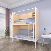 Dortoir scolaire lit superposé cadre en acier petit appartement lit Double pour chambre à coucher