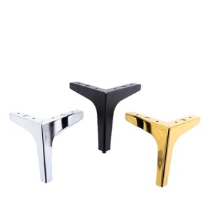 Patas Metálicas para Muebles de 10 cm, Resistentes, para Mesas, Armarios, Sofás y Soportes de TV, Patas de Hierro Plateado - Product Image 2