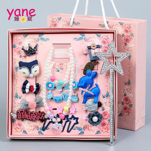 Prinses Mode Kinderen Hoge Kwaliteit Roze Stijl Ketting Sieraden Kleine Vlinder Haar Clip Set - Product Image 6