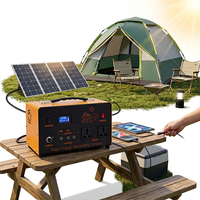 Station d'alimentation portable haute capacité 720Wh 500W, système de stockage d'énergie 12V 60Ah, source d'alimentation extérieure pour la pêche et la vie en van