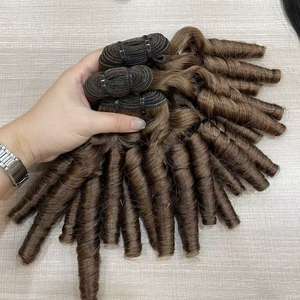 Oferta: Cabello Humano Brasileño Remy 100% Virgen, Rizado Tipo Huevo, Trama Doble a Máquina, 100g # Extensiones de Cabello Natural de un <span class=keywords><strong>Solo</strong></span> Donante, Color Natural - Product Image 5