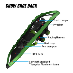 Raquetas de Nieve Ligeras de Aluminio Triangulares XATP Vagarious para Adultos, Raquetas de Nieve con Fijación de Doble Trinquete y Elevador de Talón - Product Image 3