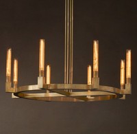 Lampe suspendue moderne à anneaux LED, lustre circulaire en laiton pour loft, salon, salle à manger, cuisine, luminaire d'intérieur