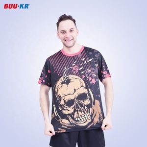Buker เสื้อยืดแร็ปผู้ชายขายดีเสื้อแนวสตรีทแฟชั่นเสื้อถักฮิปฮอปกะโหลก - Product Image 2