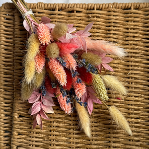 Bouquet de fleurs séchées rose en forme de queue de lapin, fausse herbe de la pampa, arrangement floral pour la décoration de la maison et de mariage - Product Image 1