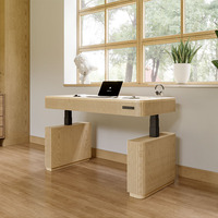 Bureau debout ergonomique moderne en bois massif à hauteur réglable, double moteur, hauteur réglable en trois niveaux, durable, prix usine