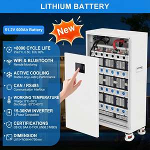 Batería de Almacenamiento de Energía Doméstica LiFePO4 de 30Kwh 51.2V 600Ah Vertical con Ruedas - Product Image 6