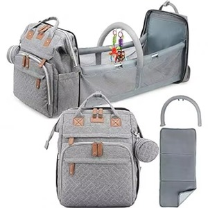 Mochila pañalera de muestra gratuita con puerto de carga USB, impermeable, para viajes, regalos para baby shower para bebé niño - Product Image 1