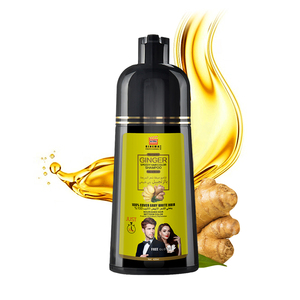 Shampoo colorant capillaire permanent au gingembre personnalisable, à base de plantes, sans ammoniaque, 420 ml, pour usage domestique, longue durée, couvre les <span class=keywords><strong>cheveux</strong></span> gris, cosmétique capillaire - Product Image 3