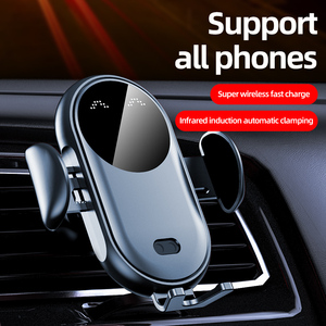 <span class=keywords><strong>Chargeur</strong></span> de voiture sans fil à verrouillage automatique infrarouge 15W, support de téléphone rapide pour tableau de bord, mains libres, universel pour iPhone - Product Image 4