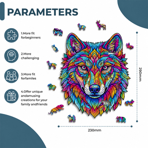 <span class=keywords><strong>Puzzle</strong></span> artistique en <span class=keywords><strong>bois</strong></span> personnalisé Kakray, motif loup, décoration murale colorée, artisanat en <span class=keywords><strong>bois</strong></span>, cadeau - Product Image 2