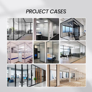 SZMK 2026 Cloison mobile en verre pour bureau, chambre et salle à manger, en alliage d'aluminium, verre trempé, insonorisée, design moderne, tailles personnalisées, usage <span class=keywords><strong>commercial</strong></span> - Product Image 3