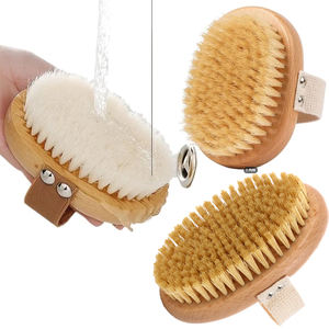 Cepillo de masaje corporal seco de madera natural con cerdas de cobre, depurador largo seco y húmedo para celulitis, cara y piel para baño, uso doméstico - Product Image 2