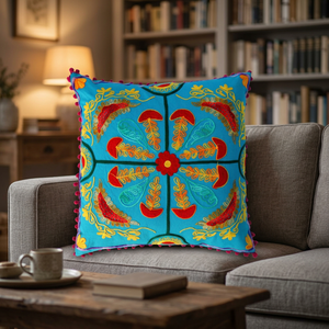 ปลอกหมอนสี่เหลี่ยมสีฟ้าหรูหราขนาด45X45สำหรับใช้ในบ้านโรงแรมโรงพยาบาล - Product Image 3