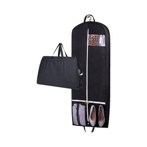 Housse de Voyage Noire pour Vêtements Longs, Housse de Costume pour Hommes et Femmes 60cm x 152cm, Porte-Costume avec 2 Poches de Rangement, Protection Suspendue - Product Image 1