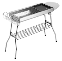 Table de camping pliante portable en gros, structure en acier inoxydable 201 anti-rouille, mobilier d'extérieur pour pique-nique et jardin