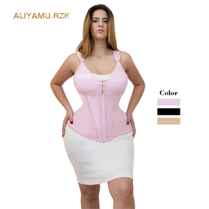 Corsé de Doble Capa con Varillas de Acero para Mujer, Chaleco Moldeador de Cintura, <span class=keywords><strong>Faja</strong></span> Reductora con Top Deportivo - Product Image 1