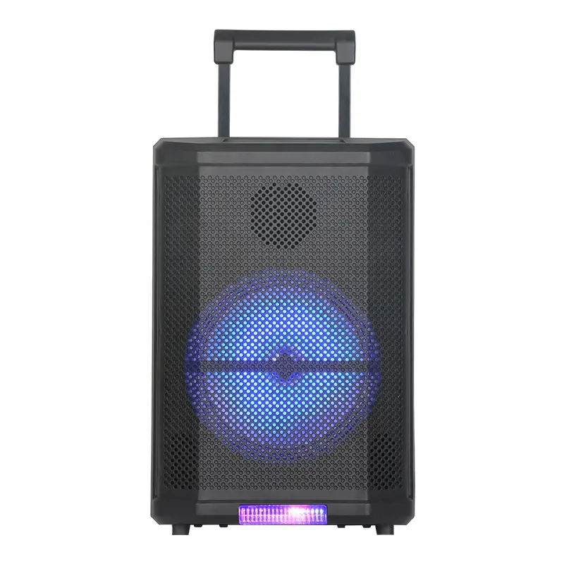 Yibok TWS 8 Inch Trolley Karaoke Portable Party Wireless Rechargeable Home Theater System Blue And Tooth Partybox Speaker