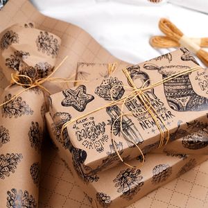 Wholesale 80g Double-Sided Kraft Print <b>Christmas</b> Custom 43cm X 10m Roll Wrapping Paper for Packaging - Product Image 6