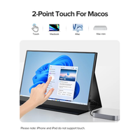 Moniteur portable à écran tactile 15,6'' 1080P 60Hz VESA avec housse pour ordinateur portable, téléphone, Xbox, PS4, PS5, Switch