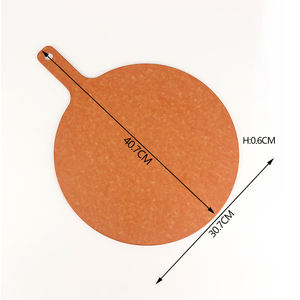 Tablero de <span class=keywords><strong>pizza</strong></span> redondo de fibra de madera de alta calidad, tablero de queso para hornear alimentos para restaurante de cadena - Product Image 3