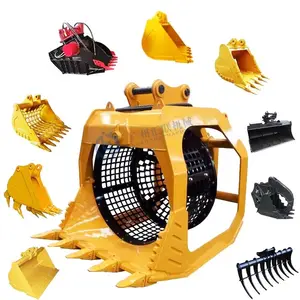 Excavator suku cadang mesin penggilingan hidrolik rantai putar Drum Cutter untuk 6-12t 13-16t 19-26t 27-35t 36-42t 43-55t