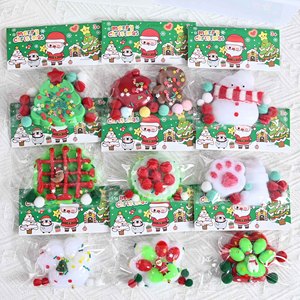 Jouet anti-stress de Noël en forme de gaufre et de beignet, simulation alimentaire personnalisée, unisexe, en EVA souple, à presser, cadeau de vacances - Product Image 1