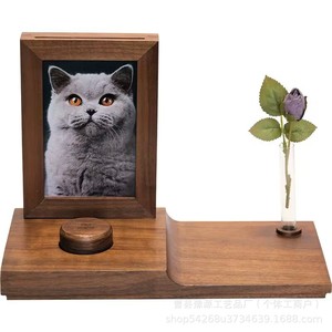 Pet Keepsake Photo Frame Solid Wood Rectangle Engraving Durable Pet <b>Memorial</b> <b>Gift</b> - Product Image 4
