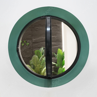 Aislamiento térmico impermeable y ventanas de vidrio abatibles redondas circulares de nuevo diseño con ventana redonda de diseño