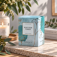 Boîte d'emballage personnalisée pour bougies parfumées, boîte pour bougies en cire de soja, boîte en papier à double rabat, boîte de couleur, emballage cadeau de luxe, fabricant OEM
